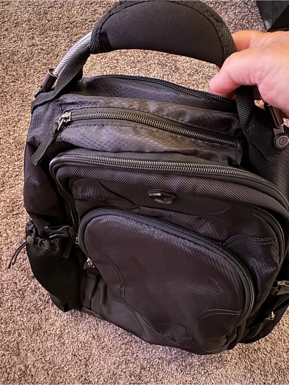 Black Men's Everyday Backpack - Durable Laptop Bag